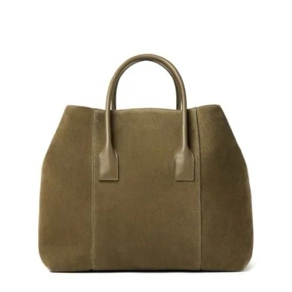 Aerin Lauder Suede Mini Weekender, Caper
